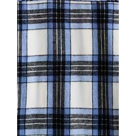 Long Sleeve Men's Plaid Shirt for Winter and Fall, Casual Warm Comfy Shirt as Gift