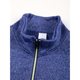 Men'S Cozy Fleece-Lined Sleeveless Vest - Maroon Zip-Up with Pockets, Retro Casual Style, Warm & Comfortable for Fall/Winter, Versatile Outdoor & Sporty Wear, Winter Vest, Sporty Vest, Minimalist Design, Soft Texture