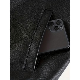 [Casual Faux Leather] Men's Casual Faux Leather Jacket | Regular Fit, Long Sleeve, Polyester Lined, Zipper Closure | Spring & Fall Outerwear