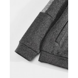 [Men's Color-Block Jacket] Color-Block Men's Knit Zip-Up Jacket | Regular Fit, Contrast Collar, Striped Design, Full-Zip Front, Ribbed Cuffs, Durable Fabric, Everyday Comfort Wear, Casual Outerwear