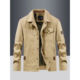 [Lightweight Jacket] Lightweight Nylon Men's Casual Work Jacket | 100% Nylon, 600 Grams, Multi-Pocket Button Design, Machine Washable, Suitable for Outdoor Use in Spring And Autumn with a Collar